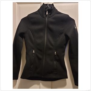 Spyder zipper sweater, size 4, black